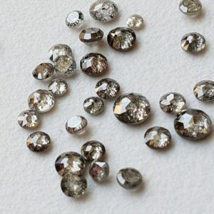 Shop Diamond Cabochons! 1.2-1.3mm Salt And Pepper Rose Cut Diamond, 10 Pieces Rare Natural Salt & Pepper Tamboli Diamond Cabochon, Loose Rose Cut Diamond | Natural genuine stones & crystals in various shapes & sizes. Buy raw cut, tumbled, or polished gemstones for making jewelry or crystal healing energy vibration raising reiki stones. #crystals #gemstones #crystalhealing #crystalsandgemstones #energyhealing #affiliate #ad