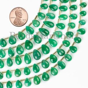 Shop Emerald Bead Shapes! High Quality Emerald Smooth Pear Shape Beads, 5×7-8×11 mm Emerald Smooth Beads, Emerald Plain Pears, Plain Pear Beads, Emerald Natural Beads | Natural genuine other-shape Emerald beads for beading and jewelry making.  #jewelry #beads #beadedjewelry #diyjewelry #jewelrymaking #beadstore #beading #affiliate #ad