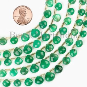 Shop Emerald Bead Shapes! Top Quality Emerald Beads, 5-9 mm Emerald Smooth Beads, Emerald Plain Heart Shape Beads, Emerald Gemstone Beads, Emerald Plain Beads | Natural genuine other-shape Emerald beads for beading and jewelry making.  #jewelry #beads #beadedjewelry #diyjewelry #jewelrymaking #beadstore #beading #affiliate #ad