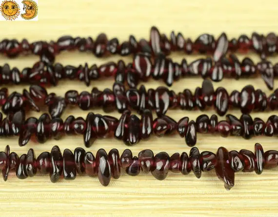 Garnet,35 Inch Full Strand Grade A Garnet Chips Beads,wine Red Color 4-6mm