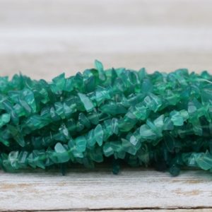 Shop Onyx Chip & Nugget Beads! Green Onyx Chips / Beads – Natural Gemstone Chips – Long Strand | Natural genuine chip Onyx beads for beading and jewelry making.  #jewelry #beads #beadedjewelry #diyjewelry #jewelrymaking #beadstore #beading #affiliate #ad