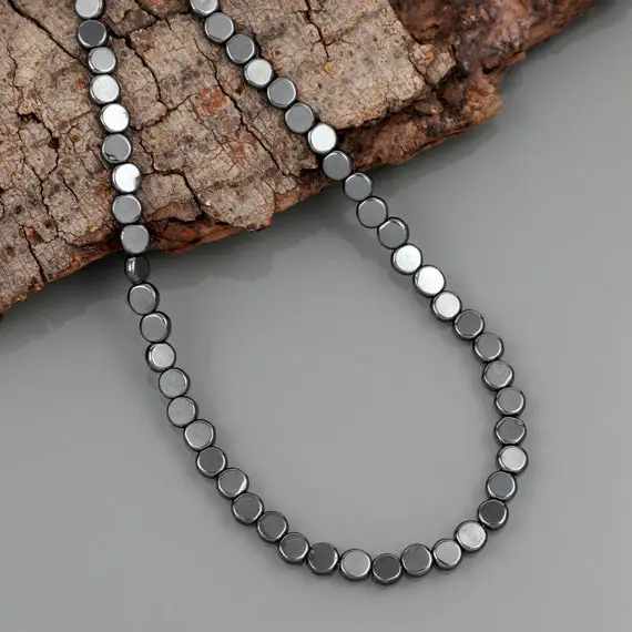 Black Hematite Gemstone Necklace, Beautiful Beads Necklace, Handmade Beaded Necklace, Black Stone Beads, Birthday Gift For Her