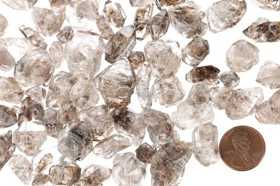 Smoky Petroleum Herkimer Diamond, Raw Quartz Pieces, Rough Crystal Points, Raw Herkimer Crystals, Bulk Rough Quartz Crystal, Smokypherk001