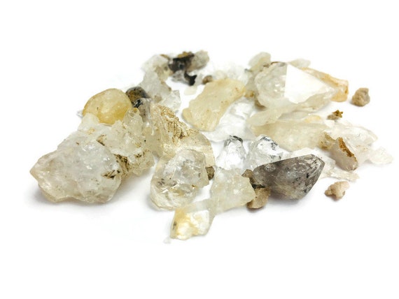 Herkimer Diamond Chips (20g) Herkimer Diamond Quartz Shards, Quartz Chips Pieces Xxs Raw Crystal Rough Stone Natural Gemstone Lot