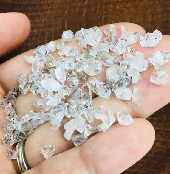 Pakistan Herkimer Diamonds Lot (10g) Xxs Clear Quartz Crystals Raw Crystal Rough Gemstone (pakistan) Natural Quartz Small Crystal Aa+