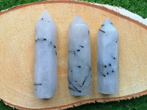 High Quality Tourmilated Quartz / Tourmaline In Quartz Healing Crystals Generators / Obelisk Wands / Points / Towers / Uk Ethically Sourced