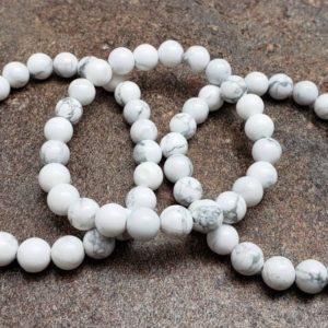 Shop Howlite Jewelry! Howlite Bracelet Strand, 7 inch | Natural genuine Howlite jewelry. Buy crystal jewelry, handmade handcrafted artisan jewelry for women.  Unique handmade gift ideas. #jewelry #beadedjewelry #beadedjewelry #gift #shopping #handmadejewelry #fashion #style #product #jewelry #affiliate #ad