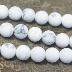 Shop Howlite Bead Shapes! Matte Howlite White Beads – White Stone Beads – White Gemstone Bead – Grey And White Beads – Semi Precious Stones – 4-14mm Beads – 15 Inch | Natural genuine other-shape Howlite beads for beading and jewelry making.  #jewelry #beads #beadedjewelry #diyjewelry #jewelrymaking #beadstore #beading #affiliate #ad