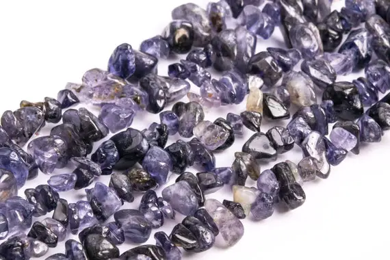 Genuine Natural Iolite Loose Beads Sri Lanka Grade A Pebble Chips Shape 7-9mm