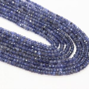 Shop Iolite Beads! AAA Natural Iolite faceted rondelle beads, Iolite rondelle beads, Iolite faceted beads, Iolite Wholesale beads for jewelry making craft | Natural genuine beads Iolite beads for beading and jewelry making.  #jewelry #beads #beadedjewelry #diyjewelry #jewelrymaking #beadstore #beading #affiliate #ad