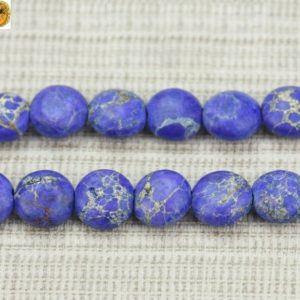 Imperial Jasper,15 inch full strand Purple Imperial Jasper smooth coin beads,Sea Sediment Jasper,Emperor Jasper 10mm | Natural genuine other-shape Gemstone beads for beading and jewelry making.  #jewelry #beads #beadedjewelry #diyjewelry #jewelrymaking #beadstore #beading #affiliate #ad