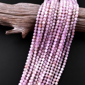 Shop Kunzite Beads! Faceted Natural Kunzite 5mm 6mm Rounded Prism Beads Pink Purple Gemstone Double Point Cut 15.5" Strand | Natural genuine beads Kunzite beads for beading and jewelry making.  #jewelry #beads #beadedjewelry #diyjewelry #jewelrymaking #beadstore #beading #affiliate #ad