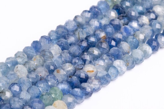 Genuine Natural Light Blue Kyanite Loose Beads Grade A Faceted Rondelle Shape 5x3mm