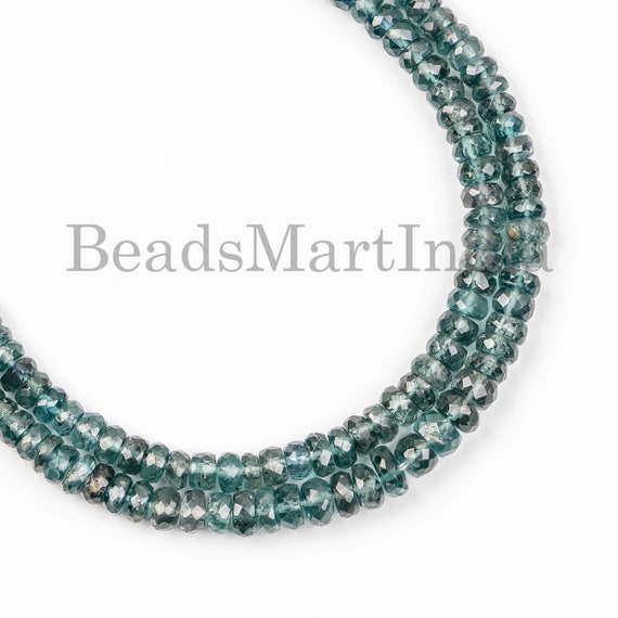 Natural Mint Kyanite Faceted Beads, 3.5-4.5 Mm Kyanite Beads, Rondelle Kyanite Beads, Kyanite Beads For Jewelry Making, Wholesale Bead