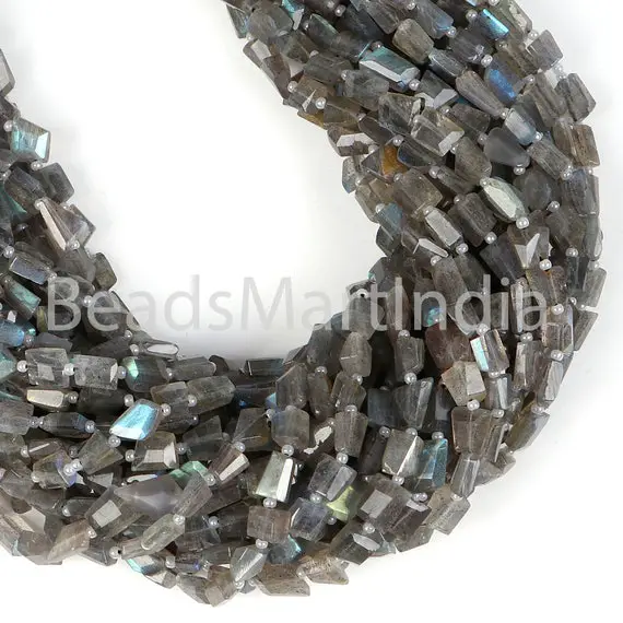 Labradorite Faceted Nugget Fancy Beads, 5x6-7x8 Mm Labradorite Nugget Beads, Labradorite Faceted Beads, Natural Labradorite Beads