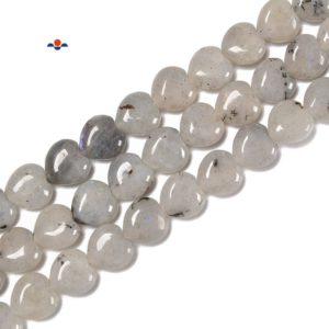 Shop Labradorite Bead Shapes! White Labradorite Heart Shape Beads Size 8mm 10mm 12mm 15.5'' Strand | Natural genuine other-shape Labradorite beads for beading and jewelry making.  #jewelry #beads #beadedjewelry #diyjewelry #jewelrymaking #beadstore #beading #affiliate #ad