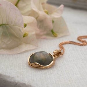 Shop Labradorite Pendants! 14K Rose Gold Labradorite Pendant – Vintage Necklace – Dainty Necklace – Gemstone Necklace – 14K Rose Gold Pendant – Beautiful Round | Natural genuine Labradorite pendants. Buy crystal jewelry, handmade handcrafted artisan jewelry for women.  Unique handmade gift ideas. #jewelry #beadedpendants #beadedjewelry #gift #shopping #handmadejewelry #fashion #style #product #pendants #affiliate #ad