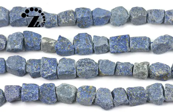 Lapis Lazuli Cut Nugget Beads, Natural Blue Lapis Lazuli Matte Chunky Beads,8-17x12-19mm,15" Full Strand
