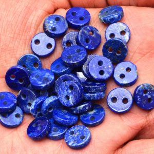 Shop Lapis Lazuli Beads! AAA Lapis Lazuli 11x3mm Round Button | Deep Blue Natural Lapis Lazuli Loose Gemstone Buttons | 2mm Double Hole Semi Precious Smooth Buttons | Natural genuine beads Lapis Lazuli beads for beading and jewelry making.  #jewelry #beads #beadedjewelry #diyjewelry #jewelrymaking #beadstore #beading #affiliate #ad