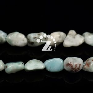 Shop Larimar Chip & Nugget Beads! Larimar,15" full strand Natural Larimar beads,pebble nugget beads,Beautiful beads, 5-8mm | Natural genuine chip Larimar beads for beading and jewelry making.  #jewelry #beads #beadedjewelry #diyjewelry #jewelrymaking #beadstore #beading #affiliate #ad