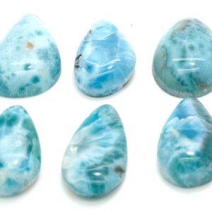 Shop Larimar Chip & Nugget Beads! Natural Dominican Larimar Cabochon – Chips Rock Smooth Stone Gemstone Round Pear Tear Oval Beads for Ring Necklace Pendant Jewelry – PGL105 | Natural genuine chip Larimar beads for beading and jewelry making.  #jewelry #beads #beadedjewelry #diyjewelry #jewelrymaking #beadstore #beading #affiliate #ad