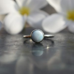 Shop Larimar Rings! Silver Larimar Ring, Larimar Jewelry, 925 Silver Ring, Gemstone Ring, Simple Ring, Gift for Her, Boho Ring, Dainty Ring, Christmas Offer | Natural genuine Larimar rings, simple unique handcrafted gemstone rings. #rings #jewelry #shopping #gift #handmade #fashion #style #affiliate #ad