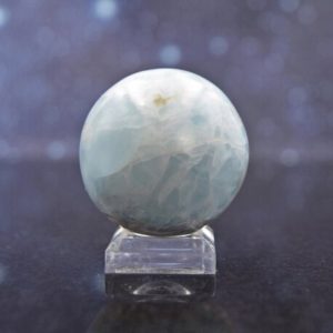 Shop Larimar Shapes! Polished Larimar Sphere from Dominican Republic | Caribbean Blue Pectolite | Rare | 36.3mm | 71 grams | Natural genuine stones & crystals in various shapes & sizes. Buy raw cut, tumbled, or polished gemstones for making jewelry or crystal healing energy vibration raising reiki stones. #crystals #gemstones #crystalhealing #crystalsandgemstones #energyhealing #affiliate #ad