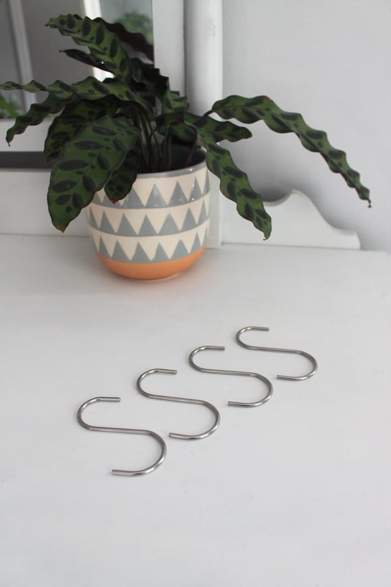 Macrame S-hook | Stainless Steel 3" 3.5" Large Hanger S Shape Hooks Craft Supplies Tools Kitchen Office Bedroom | Canada Urban Jungle Design