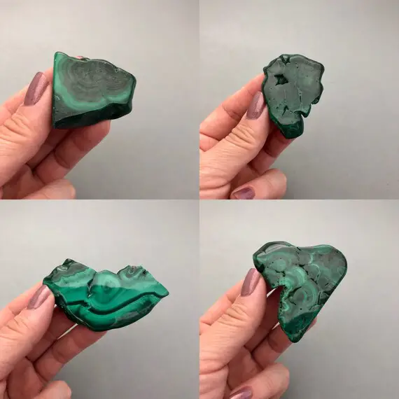 Malachite Specimen Slab (1 1/2") Fo, Crystal Collectors, Mineral Collection, Heart Chakra Crystal, Protection, Creativity, Metaphysical Slab