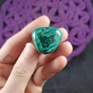 Shop Tumbled Malachite Crystals & Pocket Stones! Malachite Polished Tumbled Crystal Stones Dark Green Banded Crystals | Natural genuine stones & crystals in various shapes & sizes. Buy raw cut, tumbled, or polished gemstones for making jewelry or crystal healing energy vibration raising reiki stones. #crystals #gemstones #crystalhealing #crystalsandgemstones #energyhealing #affiliate #ad