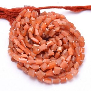 Shop Moonstone Chip & Nugget Beads! AAA+ Natural Peach Moonstone 6mm-8mm Faceted Nuggets Beads | Peach Moonstone Tumbled Semi Precious Rare Gemstone Loose Beads | 7inch Strand | Natural genuine chip Moonstone beads for beading and jewelry making.  #jewelry #beads #beadedjewelry #diyjewelry #jewelrymaking #beadstore #beading #affiliate #ad