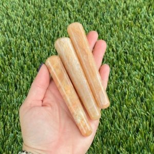 Peach Moonstone Wand, Peach Moonstone Point, Peach Moonstone Stick, Crystal Wand, Massage Wand, Generator | Natural genuine stones & crystals in various shapes & sizes. Buy raw cut, tumbled, or polished gemstones for making jewelry or crystal healing energy vibration raising reiki stones. #crystals #gemstones #crystalhealing #crystalsandgemstones #energyhealing #affiliate #ad