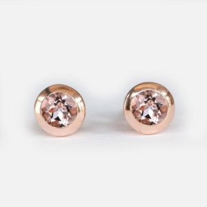 Shop Morganite Earrings! morganite earrings, morganite stud earrings, 14k stud earrings, gemstone earrings, 14k earrings, 14k gold stud earrings, 5mm stud earrings | Natural genuine Morganite earrings. Buy crystal jewelry, handmade handcrafted artisan jewelry for women.  Unique handmade gift ideas. #jewelry #beadedearrings #beadedjewelry #gift #shopping #handmadejewelry #fashion #style #product #earrings #affiliate #ad