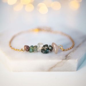 Shop Moss Agate Jewelry! Moss agate Bracelet, Gemstone bracelets for women, beaded bracelet, raw stone bracelet , boho bracelet, friendship bracelets, gifts for her | Natural genuine Moss Agate jewelry. Buy crystal jewelry, handmade handcrafted artisan jewelry for women.  Unique handmade gift ideas. #jewelry #beadedjewelry #beadedjewelry #gift #shopping #handmadejewelry #fashion #style #product #jewelry #affiliate #ad