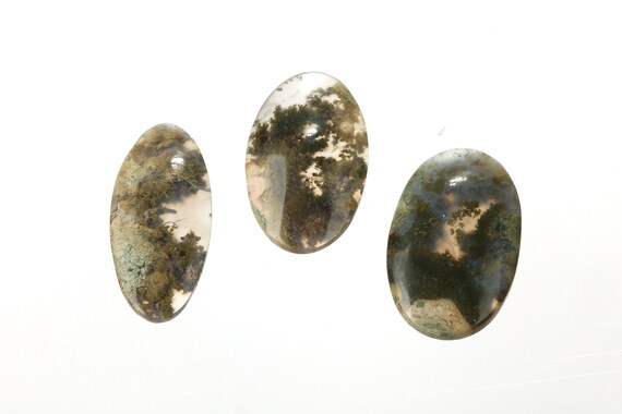 Smooth Moss Agate Pieces, Natural Moss Agate, Bulk Moss Agate Crystal, Raw Gemstones, Mossagate003