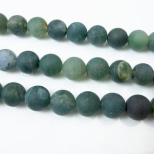 Shop Moss Agate Round Beads! matte moss agate beads – green moss agate gemstone beads – natural gemstones  – natural jewelry stones – 4-12mm round beads – 15inch | Natural genuine round Moss Agate beads for beading and jewelry making.  #jewelry #beads #beadedjewelry #diyjewelry #jewelrymaking #beadstore #beading #affiliate #ad