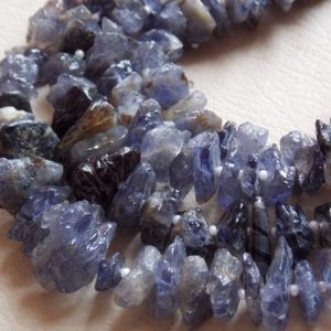 Shop Iolite Chip & Nugget Beads! Iolite Natural Rough Beads/14Inches 5To15MM Approx/Uncut/Chip&Nuggets/Loose Raw Stone/For Making Jewelry/Wholesaler/New Arrivals/R3 | Natural genuine chip Iolite beads for beading and jewelry making.  #jewelry #beads #beadedjewelry #diyjewelry #jewelrymaking #beadstore #beading #affiliate #ad