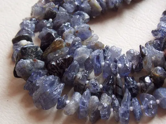 Iolite Natural Rough Beads/14inches 5to15mm Approx./uncut/loose Raw Stone/for Making Jewelry/wholesaler/new Arrivals/r3