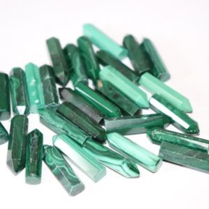 Shop Malachite Points & Wands! Natural Malachite Faceted Gemstone, AAA Quality Malachite Pencil Shape, Green Malachite Loose Gemstone, Genuine Malachite For Jewelry Making | Natural genuine stones & crystals in various shapes & sizes. Buy raw cut, tumbled, or polished gemstones for making jewelry or crystal healing energy vibration raising reiki stones. #crystals #gemstones #crystalhealing #crystalsandgemstones #energyhealing #affiliate #ad