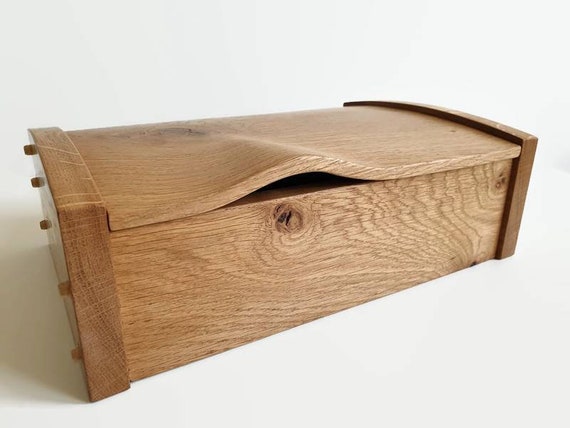 Handcrafted Oak Keepsake Box, Velvet Lined Memory Box