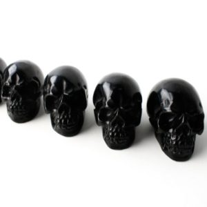 Shop Obsidian Shapes! Small Obsidian Skull – Stone Mineral Skull Carving | Natural genuine stones & crystals in various shapes & sizes. Buy raw cut, tumbled, or polished gemstones for making jewelry or crystal healing energy vibration raising reiki stones. #crystals #gemstones #crystalhealing #crystalsandgemstones #energyhealing #affiliate #ad