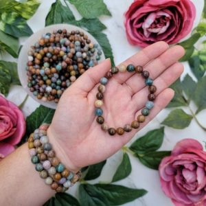 Ocean Jasper Bracelet – from Madagascar – Orbs – Ocean Jasper Stone – No. 772 | Natural genuine Ocean Jasper bracelets. Buy crystal jewelry, handmade handcrafted artisan jewelry for women.  Unique handmade gift ideas. #jewelry #beadedbracelets #beadedjewelry #gift #shopping #handmadejewelry #fashion #style #product #bracelets #affiliate #ad