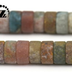 Ocean Jasper Matte Heishi spacer beads, Mixed color, gemstone,DIY beads,2x4mm 3x6mm for choice,15" full strand | Natural genuine other-shape Gemstone beads for beading and jewelry making.  #jewelry #beads #beadedjewelry #diyjewelry #jewelrymaking #beadstore #beading #affiliate #ad