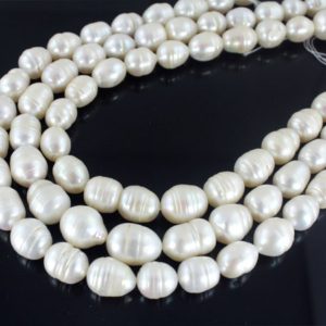 Shop Pearl Bead Shapes! 9-10mm Lustrous White Baroque Ring Pearl Beads, Genuine FreshWater Potato Pearls, Loose Pearl For Necklace Earring, Wholesale Pearls—NP29 | Natural genuine other-shape Pearl beads for beading and jewelry making.  #jewelry #beads #beadedjewelry #diyjewelry #jewelrymaking #beadstore #beading #affiliate #ad
