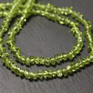 Wire 32cm 135pc approx – Stone Beads – Peridot Washers 3-4mm | Natural genuine other-shape Peridot beads for beading and jewelry making.  #jewelry #beads #beadedjewelry #diyjewelry #jewelrymaking #beadstore #beading #affiliate #ad
