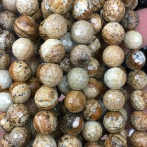 Shop Picture Jasper Faceted Beads! Picture Jasper Faceted Beads, Natural Gemstone Beads, Round Stone Beads 6mm 8mm 10mm 15'' | Natural genuine faceted Picture Jasper beads for beading and jewelry making.  #jewelry #beads #beadedjewelry #diyjewelry #jewelrymaking #beadstore #beading #affiliate #ad
