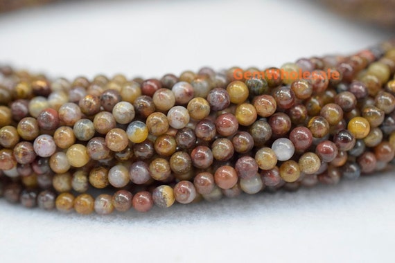 15.5" 3mm Pietersite Round Beads, High Quality Brown Yellow Black Color Round Beads, Small Natural Pietersite Round Beads
