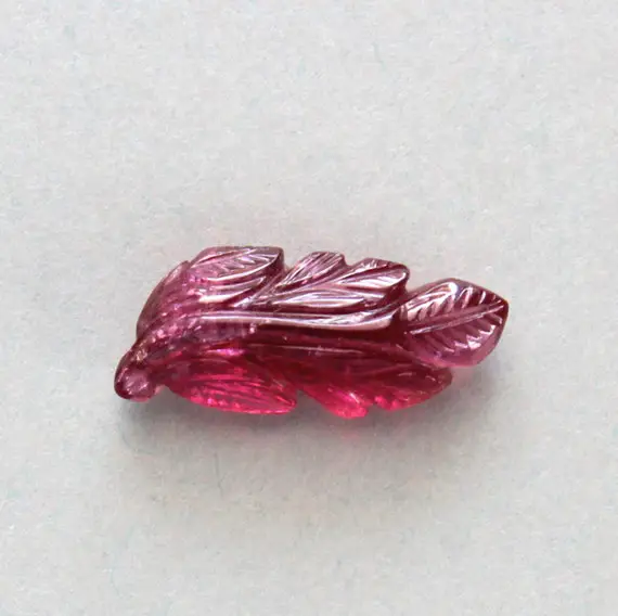 Pink Tourmaline Leaf Carving 12.46 Cts. Beautiful Natural Hand Made Tourmaline Carving / Tourmaline Carving /pink Tourmaline Leaf Carving