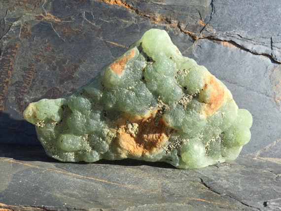 Prehnite Crystal Nodule Cluster 7 Inch Large Green Prehnite Raw Stone Specimen, Raw Crystals & Stones, Gemstones, Rocks And Minerals