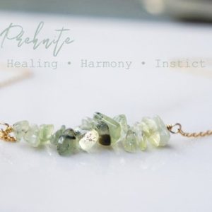 Shop Prehnite Necklaces! Prehnite Necklace – Raw Crystal Necklace – Raw Prehnite Crystal Necklace – Prehnite Beaded Bar Necklace – Genuine Gemstone Jewelry – For Her | Natural genuine Prehnite necklaces. Buy crystal jewelry, handmade handcrafted artisan jewelry for women.  Unique handmade gift ideas. #jewelry #beadednecklaces #beadedjewelry #gift #shopping #handmadejewelry #fashion #style #product #necklaces #affiliate #ad